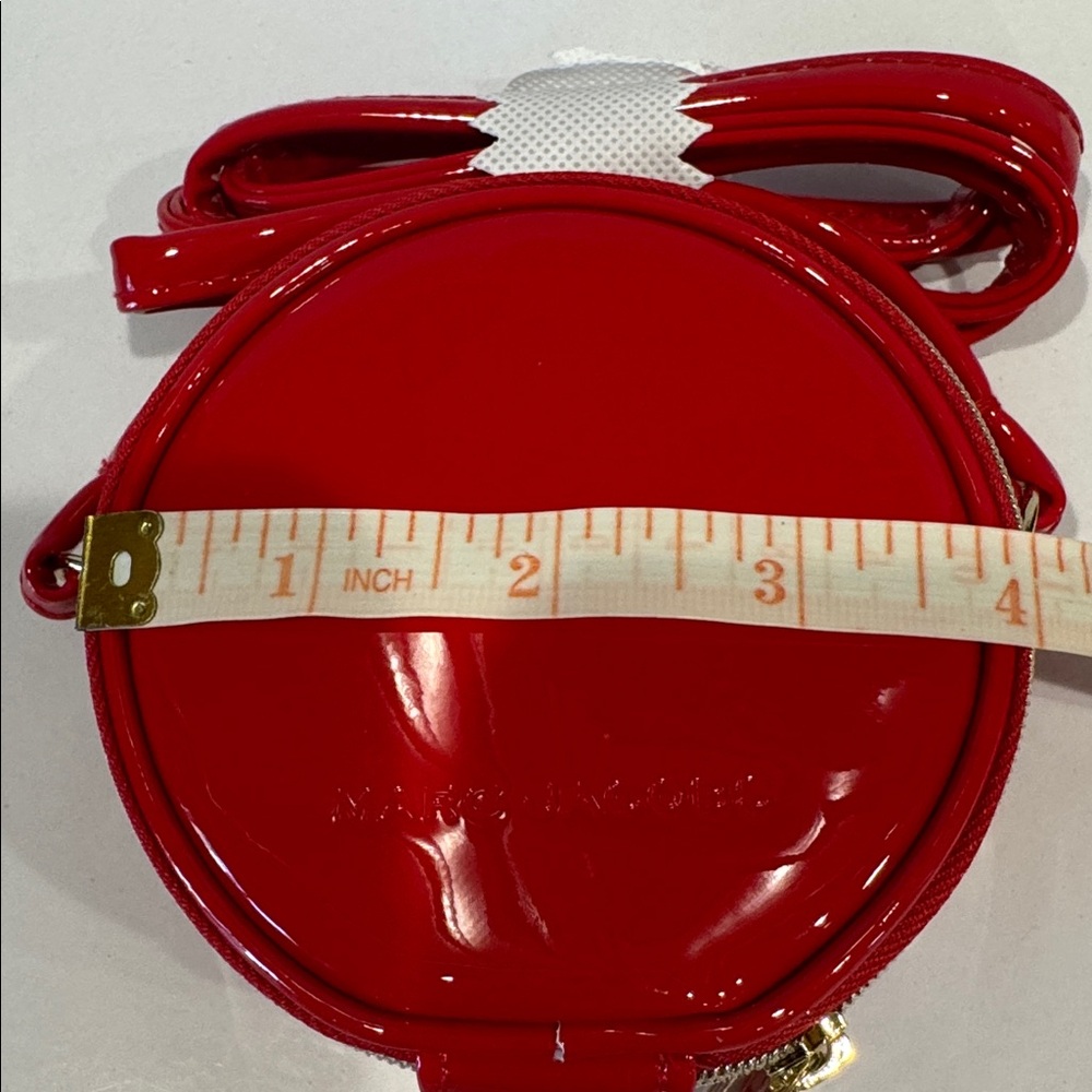 Marc Jacob’s Mini Round Canteen Patent Red Leather Crossbody Bag NWOT - Picture 5 of 9